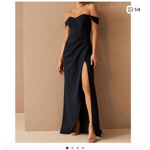 BHLDN Rossi Crepe Navy Maxi Dress Women's‎ Size 2 Formal Bridesmaid